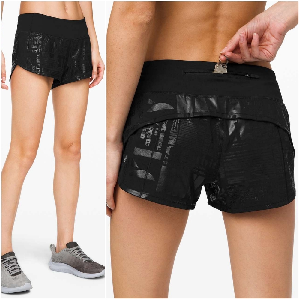 Rare Lululemon 20YR Manifesto Foil Speed Up Short